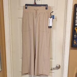 NWT Mondetta Beige Wide-Leg Trousers Size Small